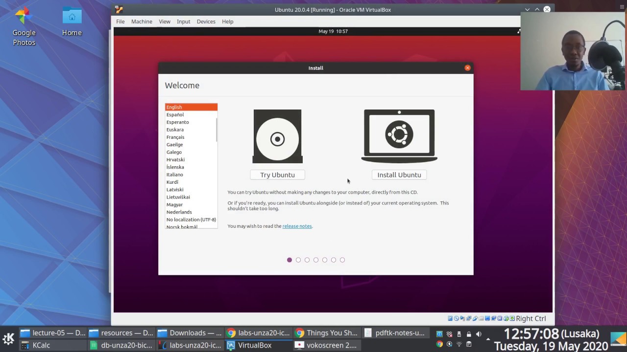 Demonstrations How To Install Ubuntu 04 Focal Fossa In Oracle Virtualbox Youtube