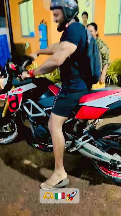 යක්ෂ පැටියව ගේද්දි🥰❤️#aprilia750