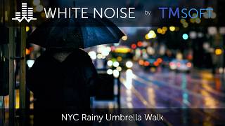 NYC Rainy Umbrella Walk 10 Hour Sleep Sound - Black Screen screenshot 5
