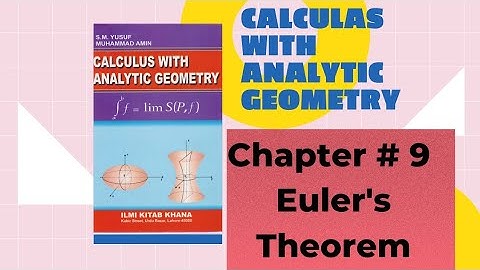 calculas with analytic geometry ... Chapter no 9 / Euler