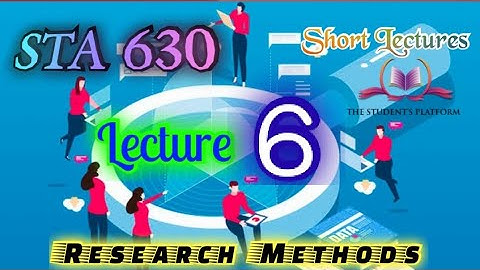 STA630 || Lecture 6 || Variables || Short Lecture || VU Lectures || Midterm Final term Preparation