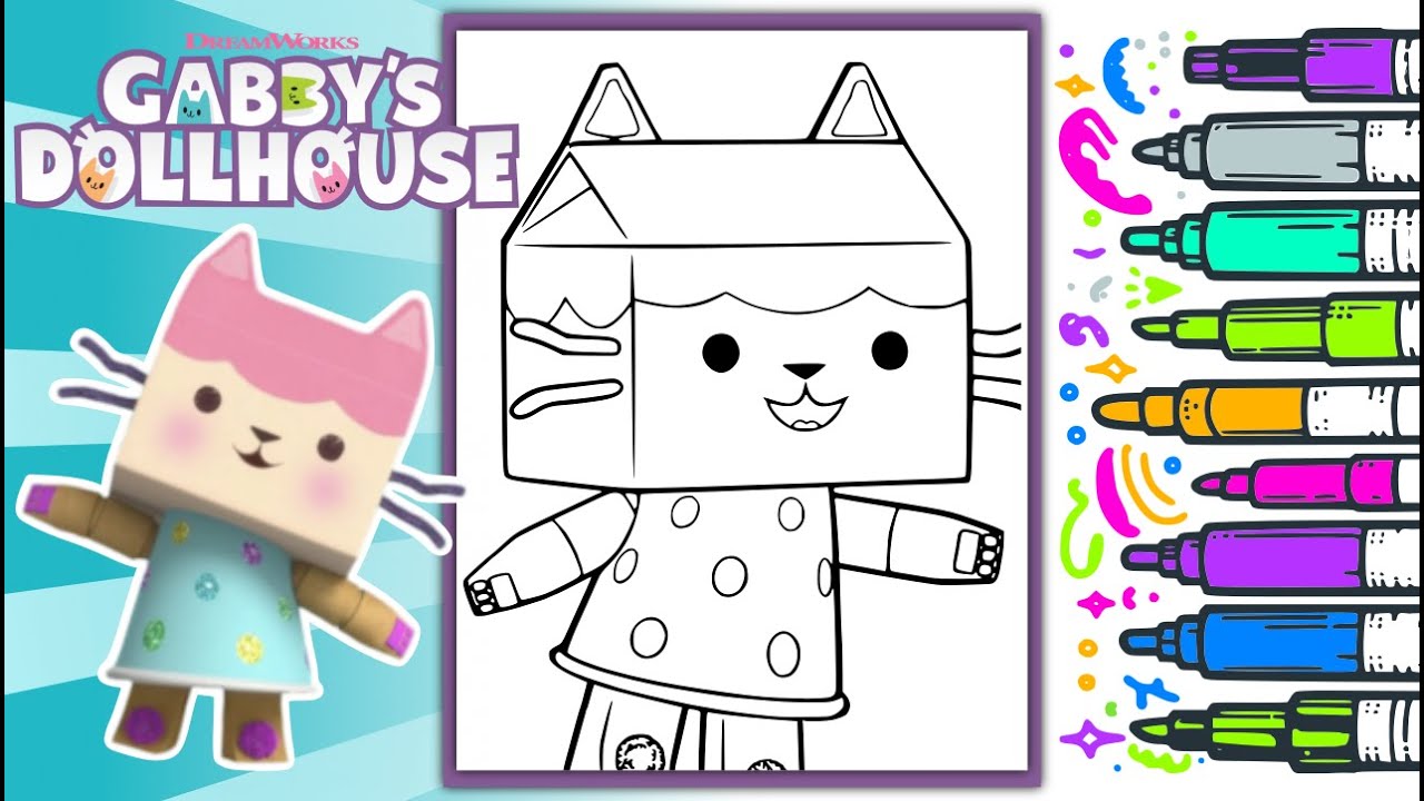 Coloring Gabby's Dollhouse Baby Box | Gabby's Dollhouse Coloring Pages ...