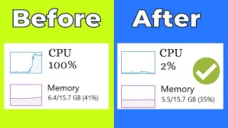 how to fix high ram/memory/cpu/disk usage on windows 11/10 (2023)