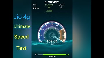 Jio 4G Speed test.