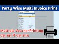 Party-Wise Multi Invoice Printing in Tally | No TDL