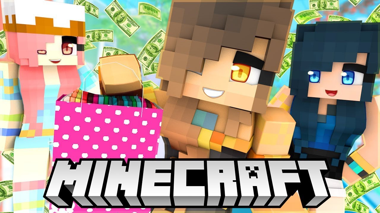 Wasting All Of Our Money In Minecraft Shopping Simulator Youtube - evil doll prank in roblox minecraftvideos tv