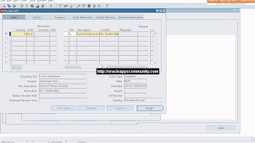 Standard Purchase Order Receipt - Oracle Purchasing