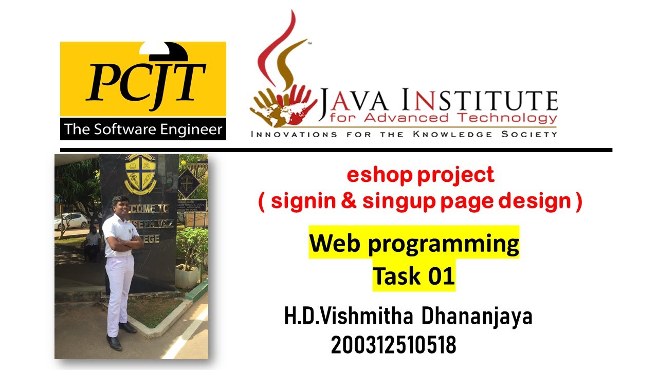 Task 01 | eShop Project | Web Programming 01 | Java Institute - YouTube