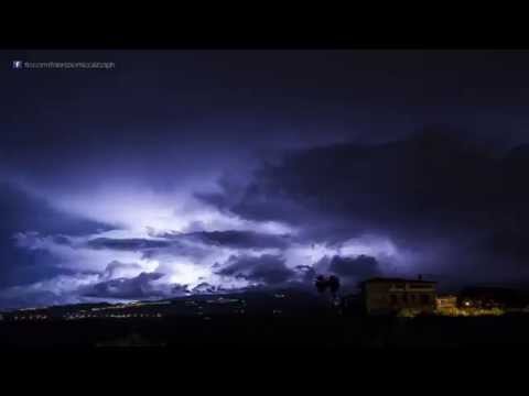 Lightnings in Pace del Mela - Time Lapse