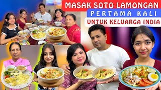 Masak Soto Lamongan Pertama Kali Untuk Keluarga India‼️Makanan Indonesia Di Luar Negeri‼️