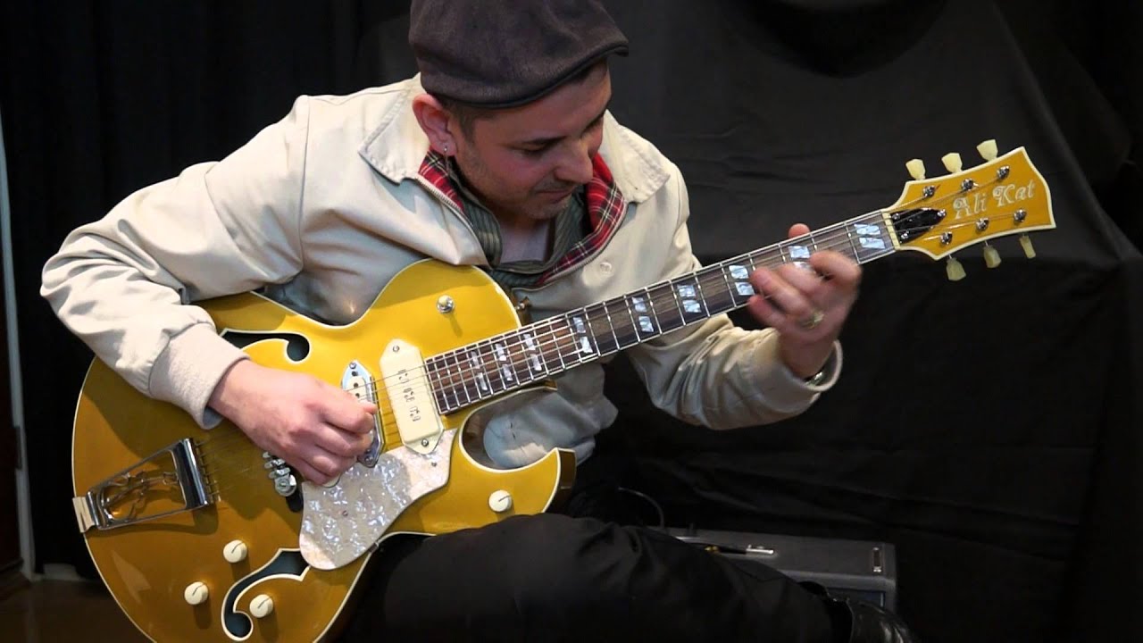 The Memphiz Kat Ali Kat Guitar in the Style of Brian Setzer - YouTube