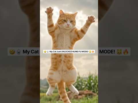 🤣🥋 My Cat Just UNLOCKED KUNG FU MODE! 🐱🔥 #shorts #shortsfeed #cat #funny #funniestvideo #comedy