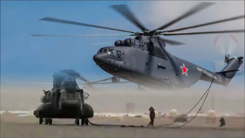 Russian Masterpiece Mil Mi-26 Picks Up A NATO CH-47 Chinook || Largest And Most Powerful Helicopter - DayDayNews