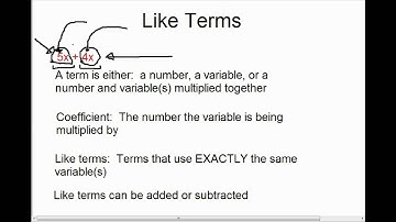 Like Terms