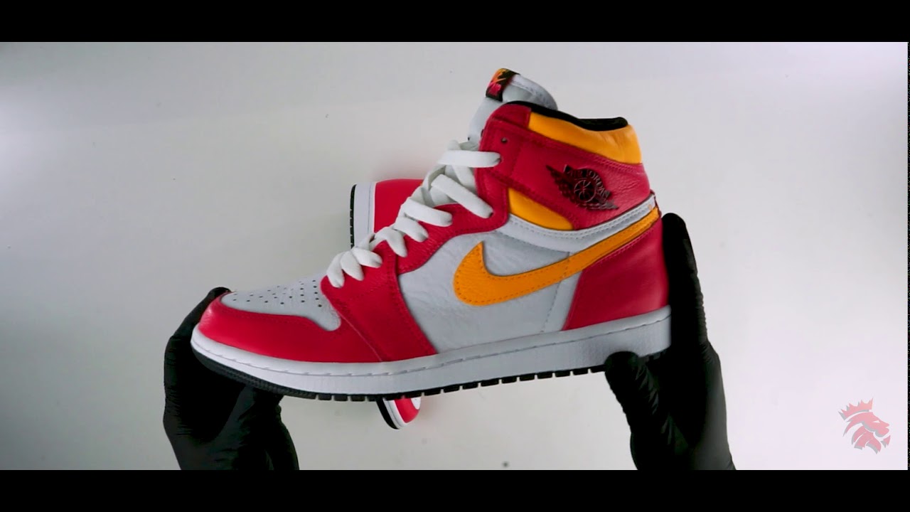 Air Jordan 1 High Og Light Fusion Red Detail And First Look Yankeekicks Youtube