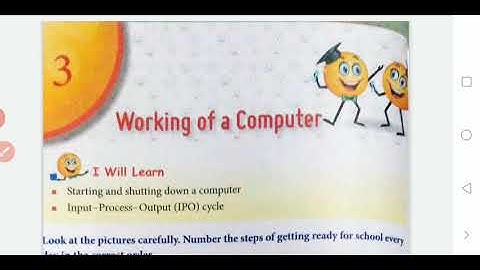 Ch-3 Working of a Computer, Class II