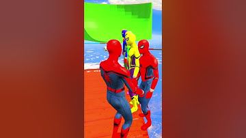 GTA 5 Epic Water Ragdolls | Spider-Man & Bluey Jumps / Fails ep.111 #shorts