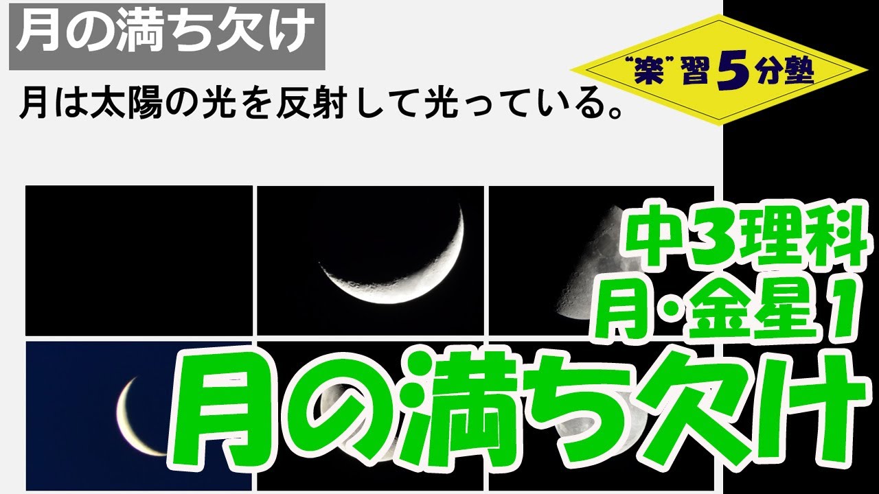 中３理科 天体 月 金星１ 月の満ち欠け Youtube