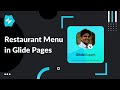 Glide Pages - Restaurant Menu - a new offering from Glide Apps