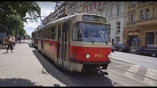 Czech Republic, Prague, tram 6 ride from Novoměstská radnice to Dělnická