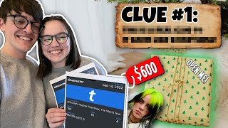 SURPRISING MY GIRLFRIEND WITH BILLIE EILISH CONCERT TICKETS!! || DIY Treasure Hunt BTS &amp; How-To!