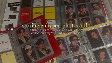 storing (enhypen) photocards #5 ✧ finishing d:u, collection progress, new binder