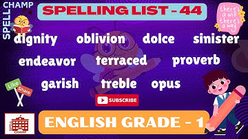 English Grade 1 Spelling List 44 #spellingwords #english #grade1 #englishwords #spellingbee  #spells