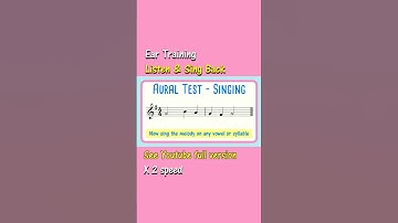 Aural Test for Singers - Listen & Sing Back #shorts #dotssinging