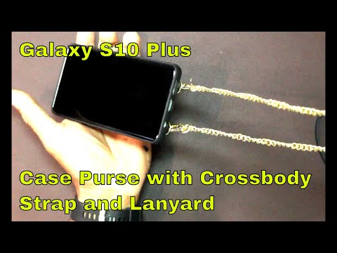 Galaxy S10 Plus Wallet Case with Crossbody Chain and Wrist Strap