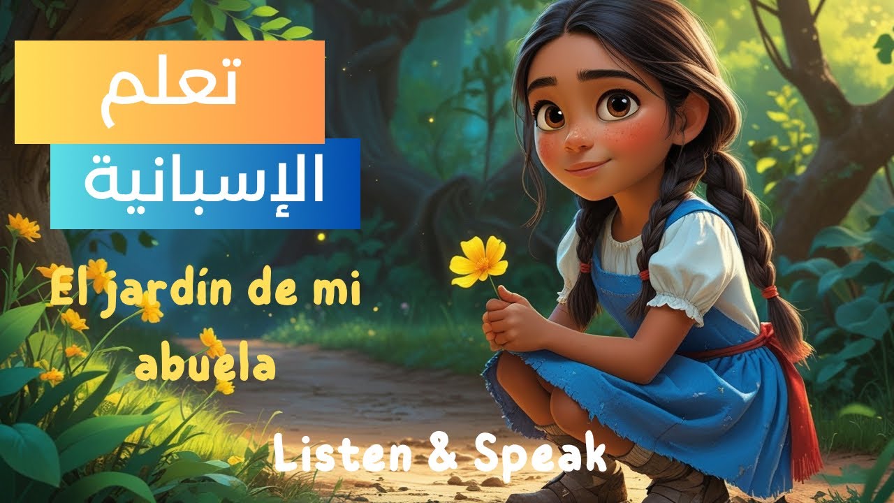 🔥هذه القصة ستعلمك الإسبانية بسرعة! (قصة سحرية في حديقة الجدة) 🇪🇸✨
