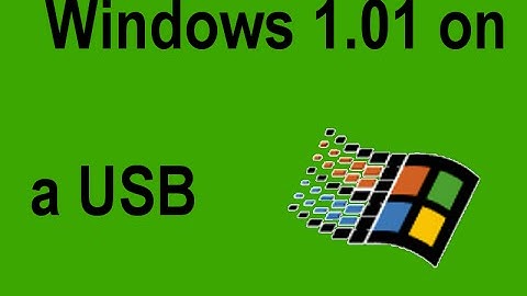 How to install Windows 1.01 on a USB