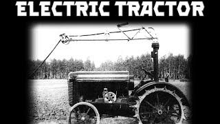 Corded Electric Tractor With Oliver Plow. Soviet Russia, 1930 #ussr