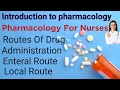 Introduction to pharmacology  part 3  routes of drug administration