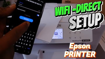 How To Setup and Connect Epson WF M4119DW Printer & Phone To WIFI -Direct Without Internet & Print.