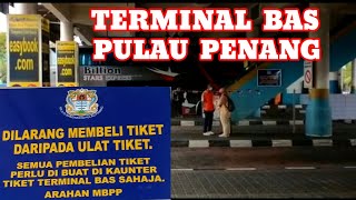 Suasana Terminal Bas Pulau Penang Malaysia.