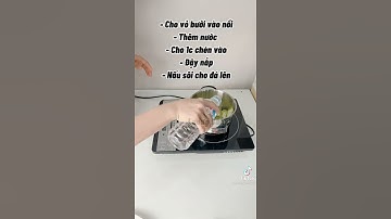 làm dầu gội đầu từ vỏ bưởi và xã.