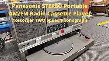 Panasonic SG-J500  Portable Stereo Cassette-Record Player