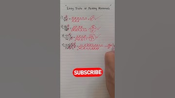 Easy tricks of Dividing monomials