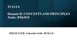 Domain B. Tasks: B9&B10
