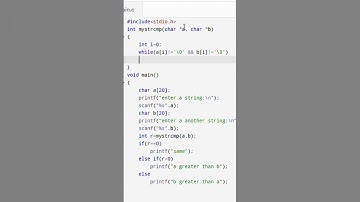 🔠C Program to Compare Two Strings Without Using strcmp() | Custom String Comparison Function explain