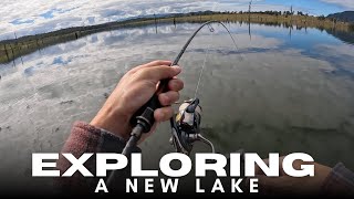 Learning to catch fish on a new lake! Freshwater fishing lure fishing 