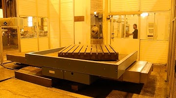 UNION (2007) T-130 CNC TABLE TYPE HORIZONTAL BORING MILL WITH HEIDENHAIN TNC530 CNC CONTROL; 5.12"