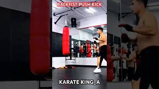 BACKFIST PUSH KICK #trending #usa #boxing #mma #india #taekwando