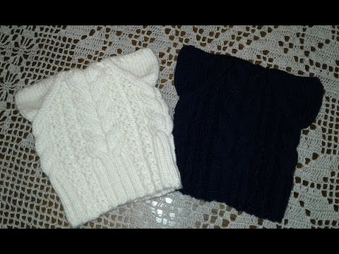 Шапка спицами котошапка часть 3 knitting for kids how to knit a hat