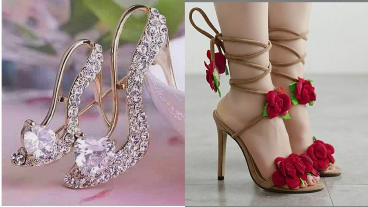 Download Most Trendy Latest High Heels Sandals Design For Girls/Women/Ideas/Images/Partywear sandals diamonds