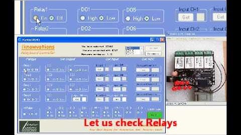 RS232 Serial Port Relay Switch demo
