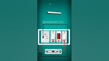 2 Switch 1Socket 1Indicator 1 Light Connection||Electric Board wiring Diagram#shorts#youtubeshorts