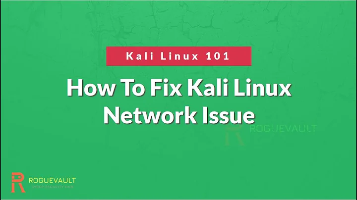 How To Fix Kali Linux Network Issue | Kali Linux WIFI Not Working | Kali Linux 101