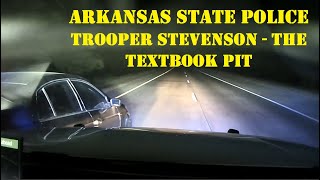 Trooper Stevenson with the Perfect, Textbook PIT Maneuver - ARKANSAS STATE POLICE Pursuit