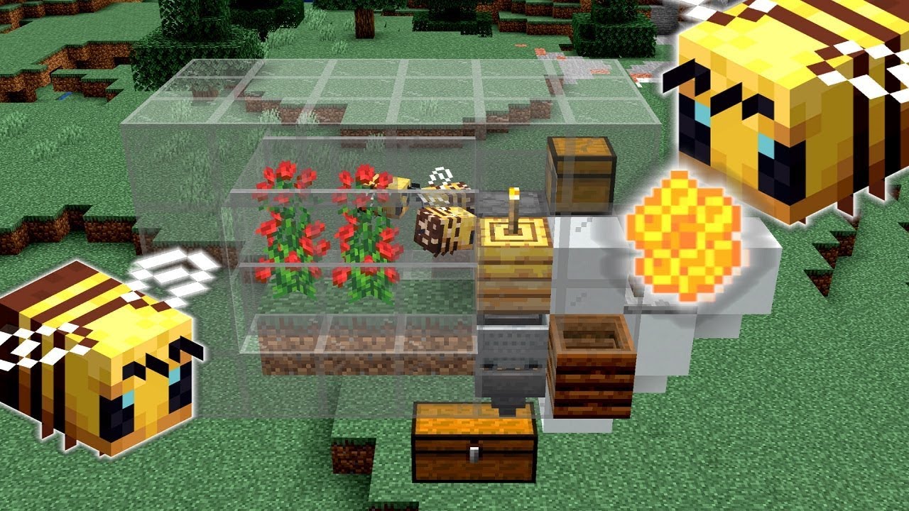 Minecraft 22.225 Bee Honeycomb Farm